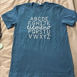 Blue Alphabet Graphic T-Shirt
